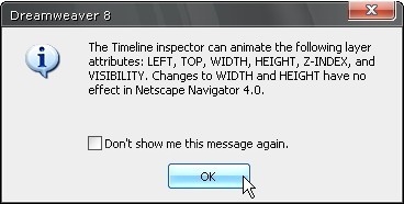Dreamweaver Time Line