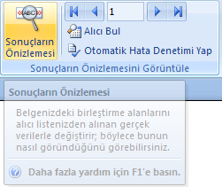 Ms Word 2007de Adres Mektup Birleştirme İşlemleri