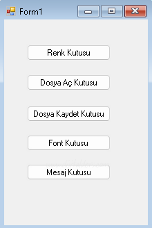 C# Diyalog Pencereleri